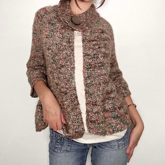 Y2k tweeds multicolored wool blend Shawl - Picture 1 of 6